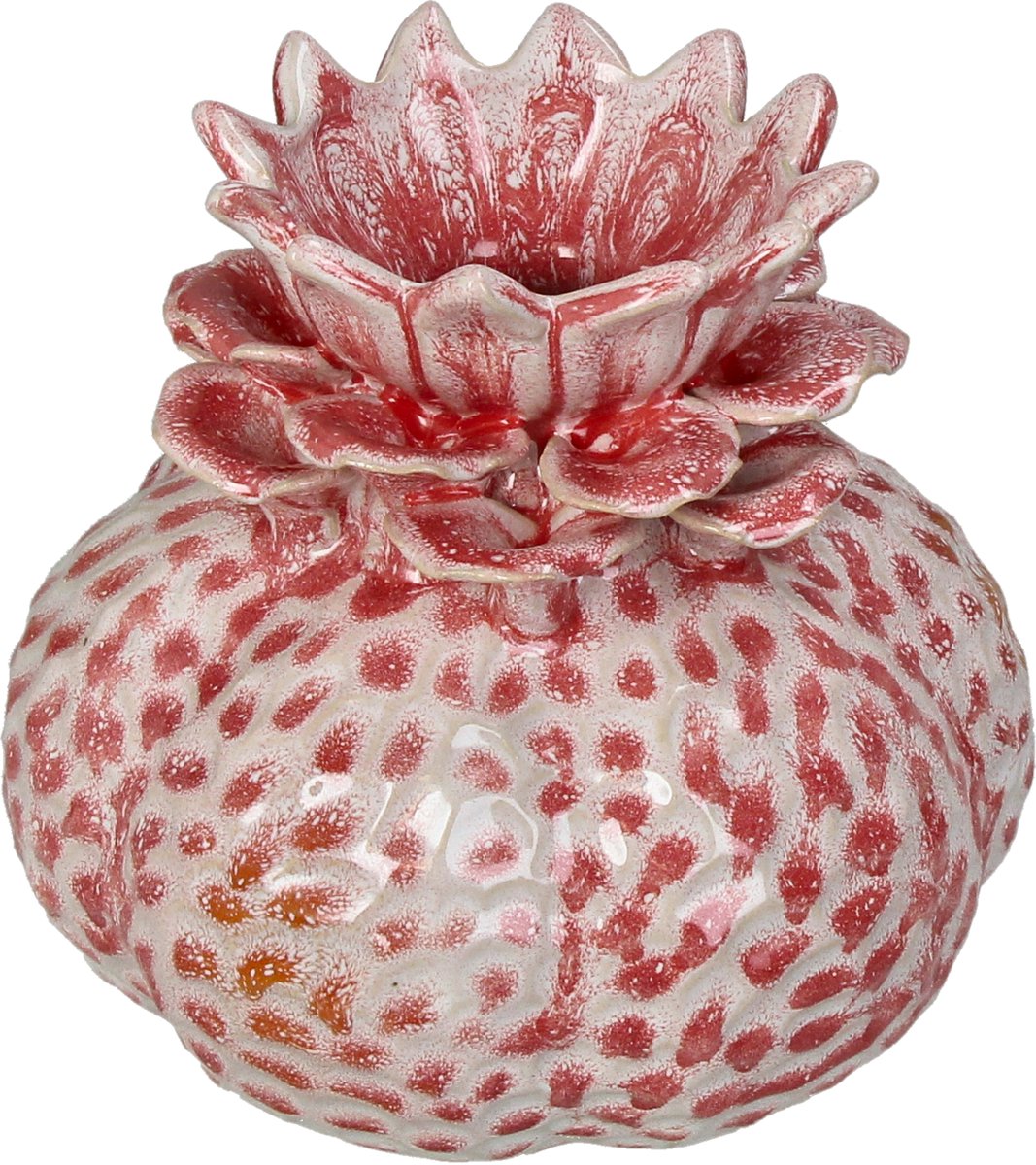 Hd collection vaas stoneware roze 17,5x17,5x15,5cm