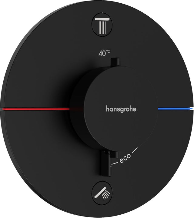 Hansgrohe showerselect comfort s thermostaat inbouw voor 2 functies mat zwart