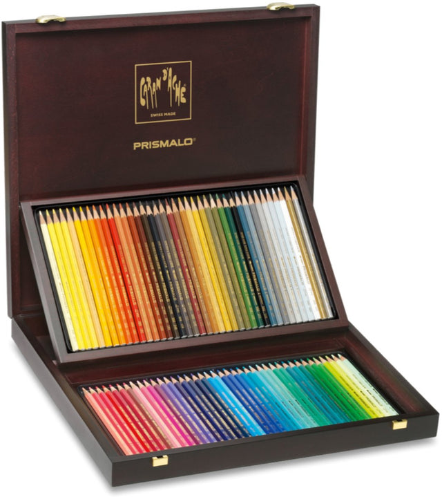 Caran d'ache kleurpotloden prismalo 80stuks houten doos ass