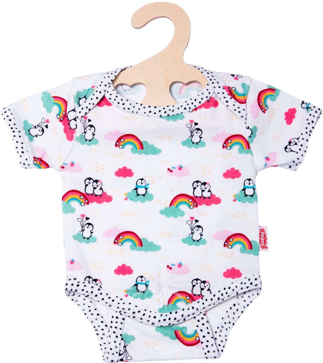 Heless poppenromper penguin dots 28-35 cm katoen wit m