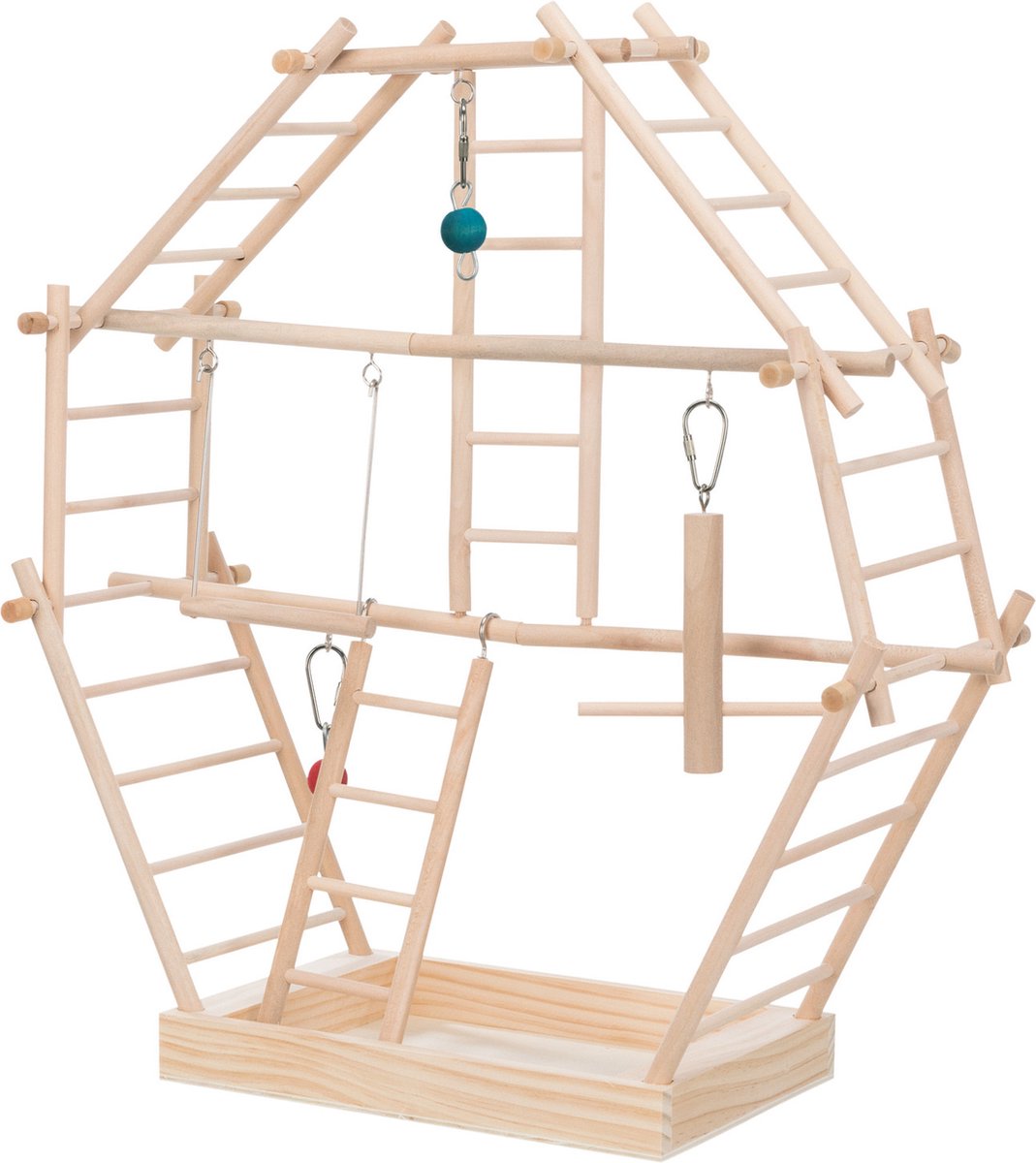 Trixie - vogelspeelgoed - speelplaats ladder - hout - 44x16x44 cm one size
