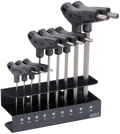 Bbb cycling inbussleutelset fiets gereedschapsset met inbussleutels en torx t25 - inlcusief houder - hex-t set btl-45s