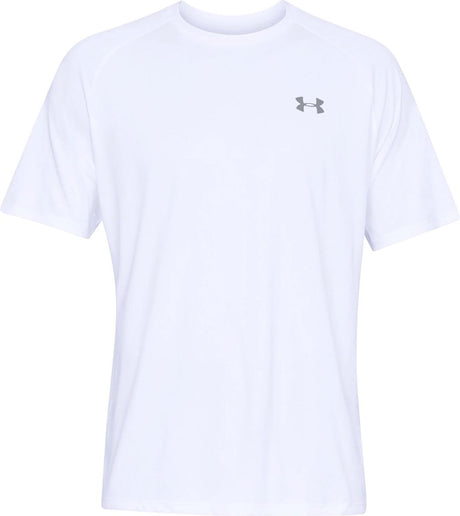 Under armour ua tech 2.0 ss tee-wht heren sportshirt - wit - overcast grijs