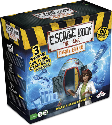 Identity games escape room the game time travel - familie editie - breinbreker - 3 spannende avonturen voor het hele gezin