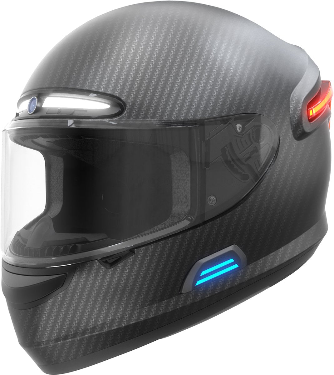 Livall mc pro black m - (smart) motorhelm - led verlichting - full hd 1080p camera - smart verlichting - geïntegreerde bluetooth-intercom - hifi - sos - walkie-talkie