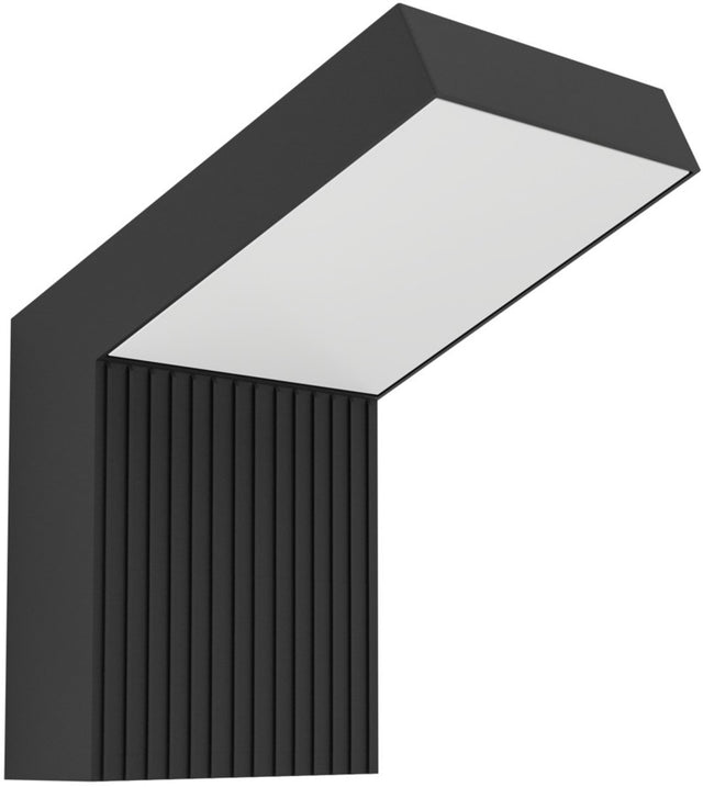 Eglo grottazzolina wandlamp buiten - led - 17.5 cm - zwart melkkleurig