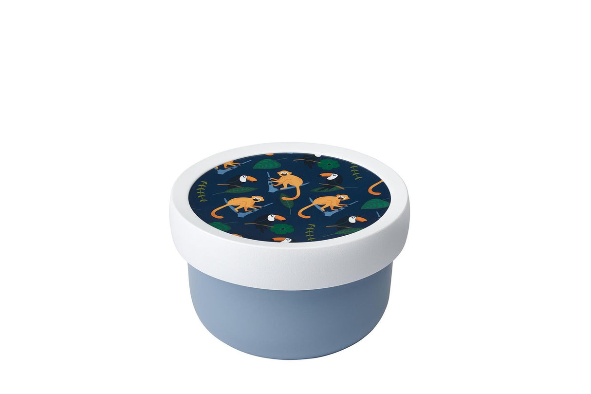 Mepal campus fruitbox jungle 300 ml wit blauw