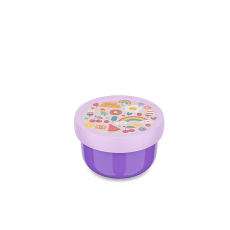 Mepal fruitbox campus - 300 ml - inclusief fruitvorkje - sluit goed af - snackdoosje - food fest