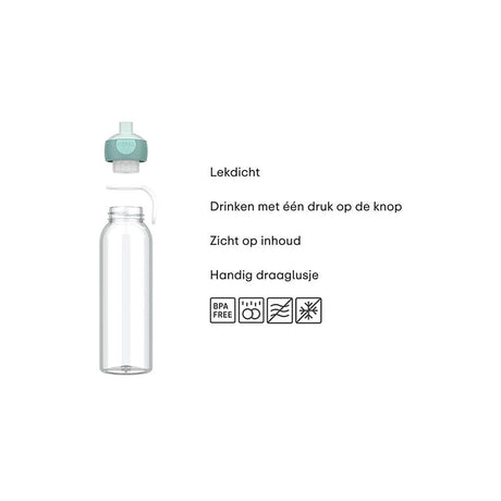 Mepal waterfles pop-up campus 500ml - cool mint