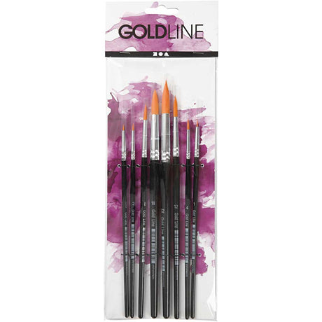 Creativ company http: www.cchobby.nl gold-line-penselen-afm-0-1-2-4-8-12-18-22-l-16-5-21-cm-b-1-8-mm-rond-8-stuk-1-doos