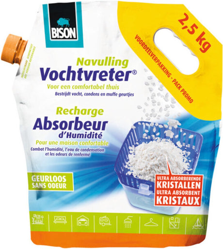 Bison airmax vochtvreter navulling neutraal 2.5kg stazak
