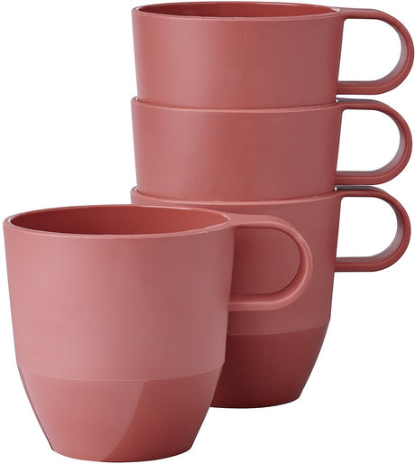 Mepal mok silueta - 4x 300 ml - koffiebeker - vivid mauve