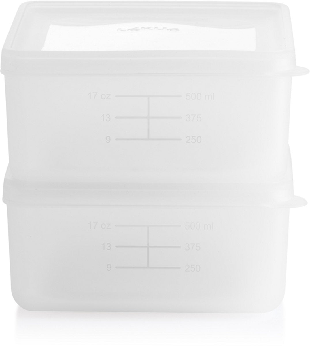 Lékué diepvriesbakje - 500 ml - set van 2 - transparant
