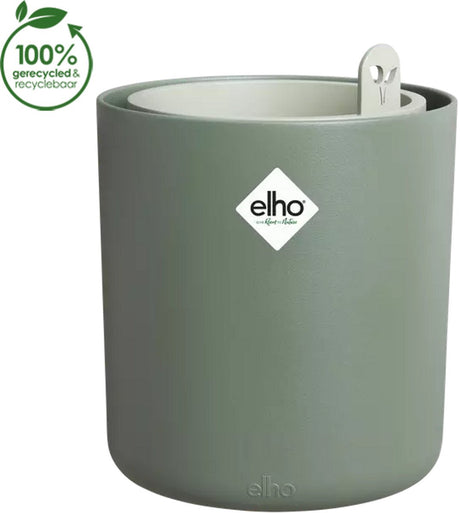 Elho bouncy basil 16 - kruiden kweken - bloempot van 100% gerecycled plastic - ø 16.5 x h 21.0 cm - blad groen