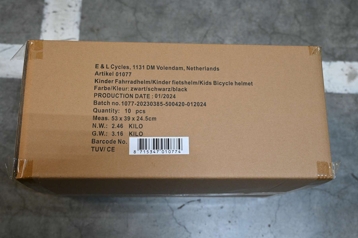Volare fietshelm - kids - zwart - 47-51 cm