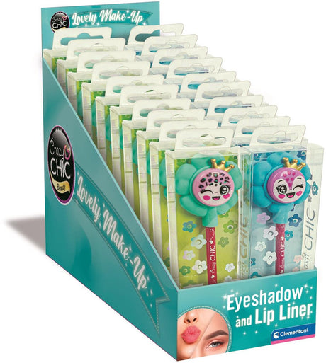 Clementoni - cazy chic - oogschaduw en lip liner - bloem - vanaf 6 jaar