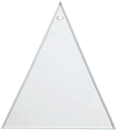Creativ company glazen plaat driehoek met gat 8x9cm, 10st.