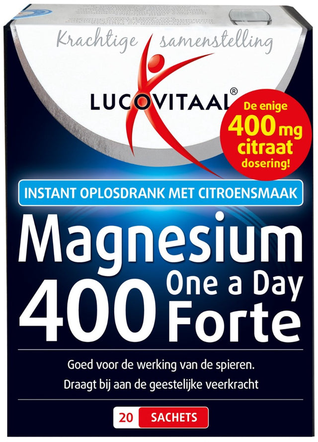 Lucovitaal magnesium citraat poeder 400 mg 20 sachets