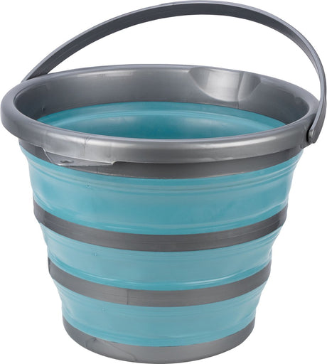 Abbey camp opvouwbare emmer - lichtblauw - ca. 10 liter - met handvat - compact opvouwbaar