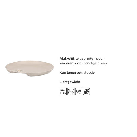 Mepal mio kinderbord little dutch - magnetronbestendig - met greep - kinderservies - forest friends