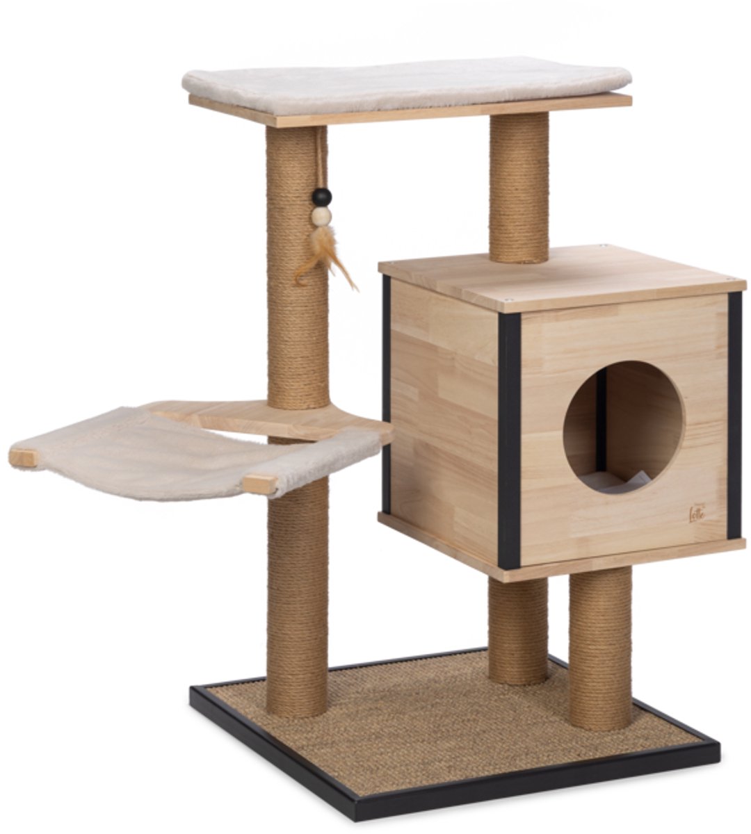 Designed by lotte nola - krabmeubel - hout - bruin - 56x56x97 cm