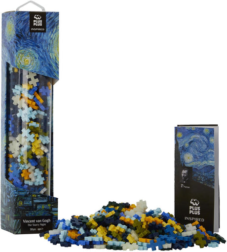 Plus-plus inspired van gogh the starry night – 350 delige bouwset – 4362 – bouwspeelgoed – constructiespeelgoed – set met bouwstenen – vanaf 7 jaar