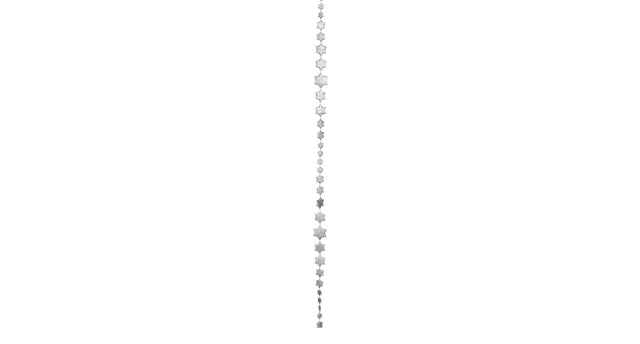 Slinger ster zilver - l180xb3xh1cm