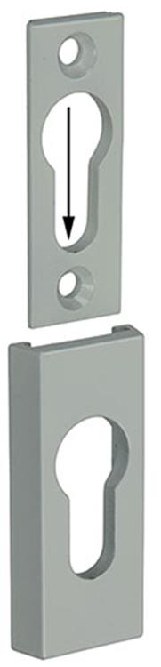 Yale 1019119 - 1 beveiliging profielcil.pz 9mm alu-wit | 2 stuks