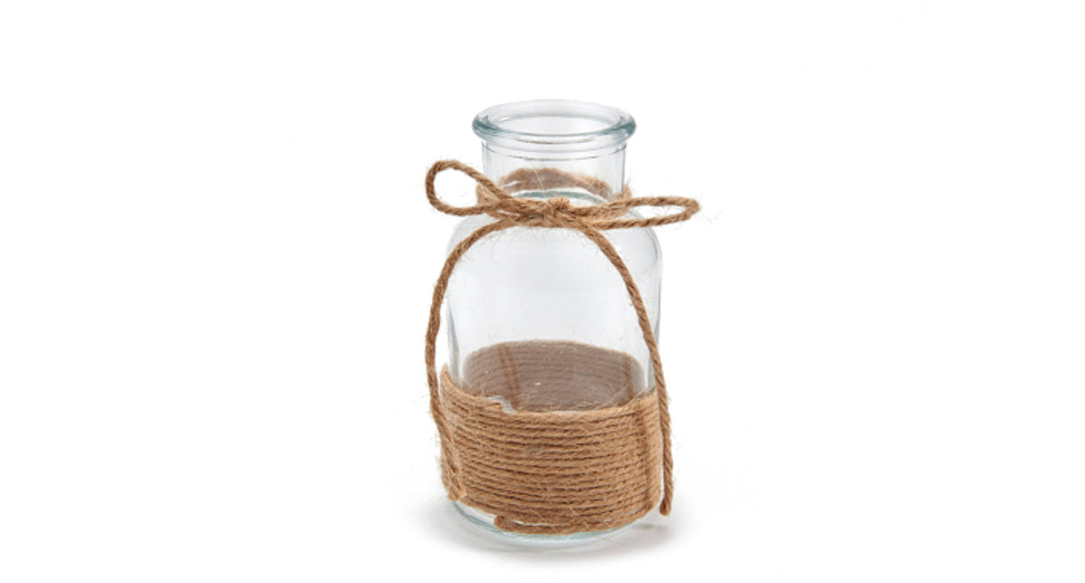 Rope jar ø6,5x12,5cm, neck ø3,3cm