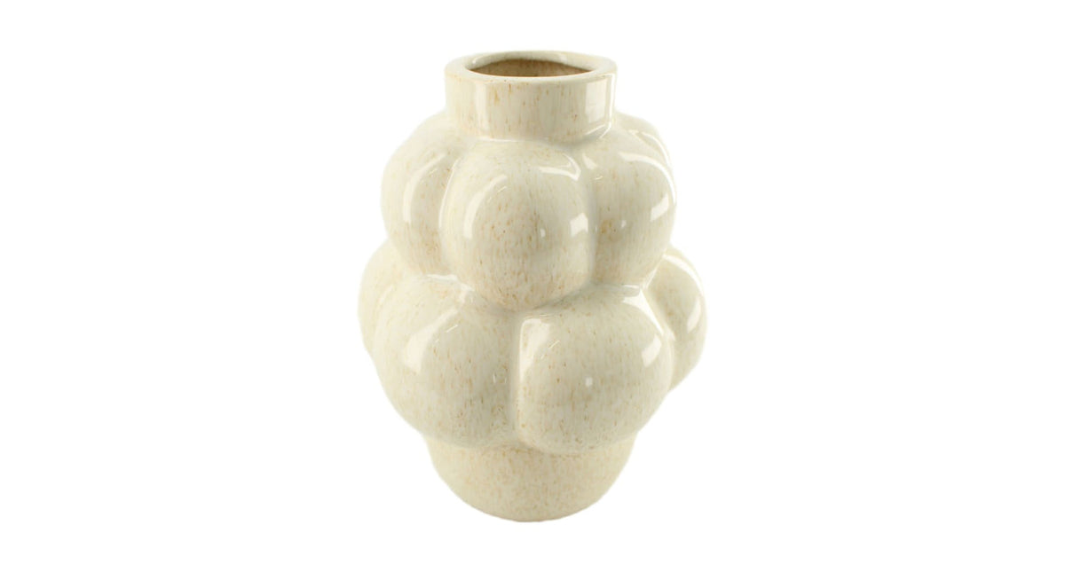 Vase ceramic 15.5x15.5x20cm off white