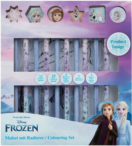 Undercover kleurset frozen met gummen en kleurpotloden - 29 delig.