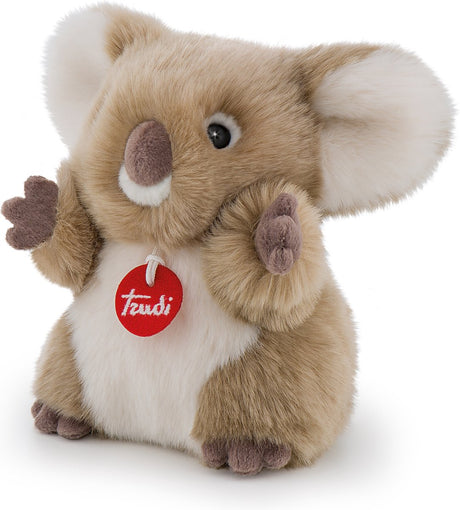 Trudi - fluffies knuffel koala 24 cm - handgemaakt in italie - extra zacht pluche - knuffeldier voor jongens en meisjes - lichtbruin - 18x24x16 cm maat s