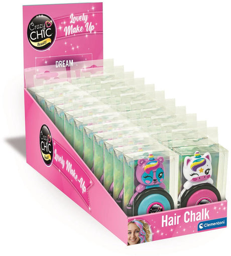 Clementoni - crazy chic - haarkrijt - eenhoorn - roze blauw - vanaf 6 jaar