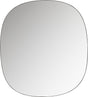 Woood philou spiegel - glas metaal - zwart - 60x55x0,5