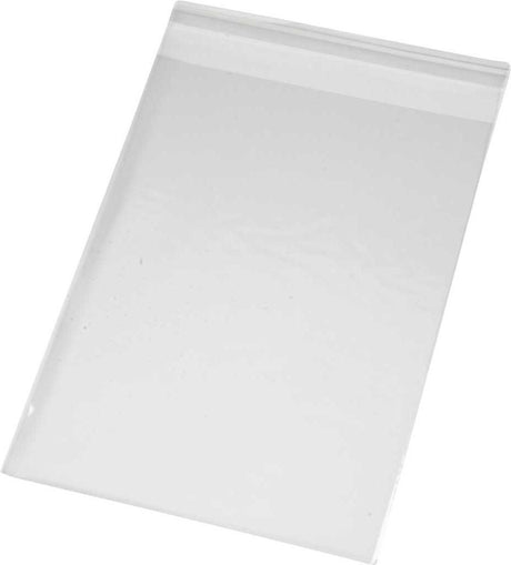 Creativ company cellofaan zakjes – transparante verpakkingszakjes – zelfklevende sluiting – 12,3 x 17,3 cm – 200 stuks
