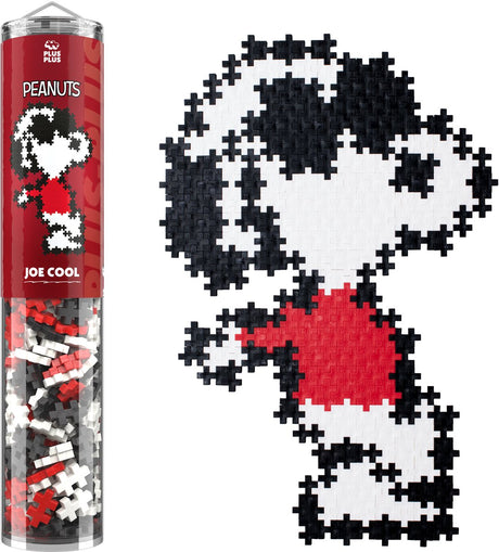 Plus-plus puzzle by number joe cool snoopy peanuts 275 stukjes - 4424 - puzzel en bouwspeelgoed in één - 3d puzzel vanaf 5 jaar