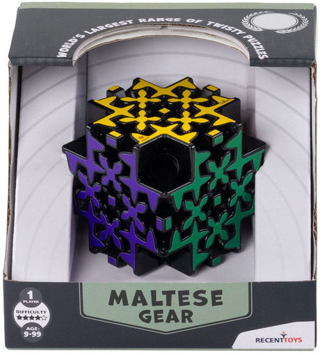 Recent toys meffert’s maltese gear – mechanische breinbreker – draaipuzzel met tandwielen en holle binnenkant – vanaf 9 jaar