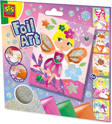 Ses creative foil art - sprookjeswereld vriendjes - vanaf 5 jaar - 6 stickerkaarten - knutselen - schoencadeautjes sinterklaas