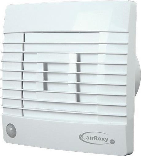 Air roxy badkamerventilator met automatische sluitklep, bewegingssensor en timer 100 mm wit - prestige 100zgms