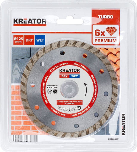 Kreator krt083101 diamantschijven set – ø125mm – universeel