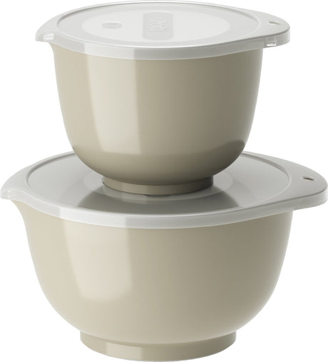 Rosti margrethe beslagkom set - 4 delig - 1,5 en 3 l - humus - mengkom met deksel voor bakken en koken - magnetron-, vriezer- en vaatwasmachinebestendig