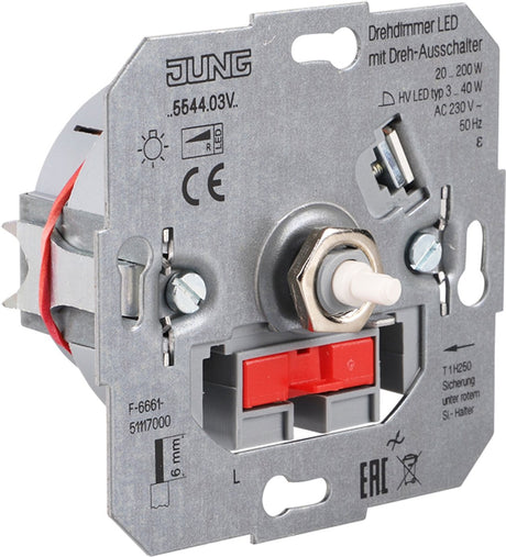 Jung dimmer - inbouw - led - 3-40w 20-200w - draai element
