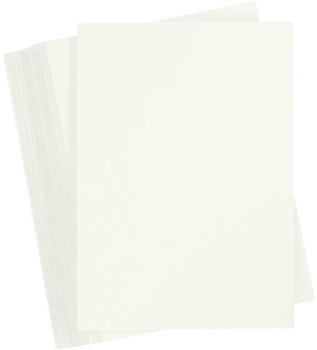 Creotime wit karton 180 grams - ivoorkleurig a4 karton - hobbykarton - stevig papier - a4 papier 180 grams - knutselpapier knutselkarton - 21x29,7 cm - 100 vellen