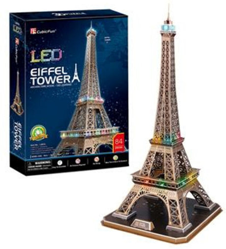 Cubic fun 3d-puzzel eiffeltoren met led