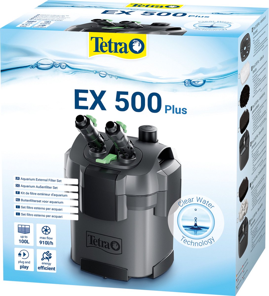 Tetra ex buitenfilter 500 plus - aquariumfilter - tot 100 l