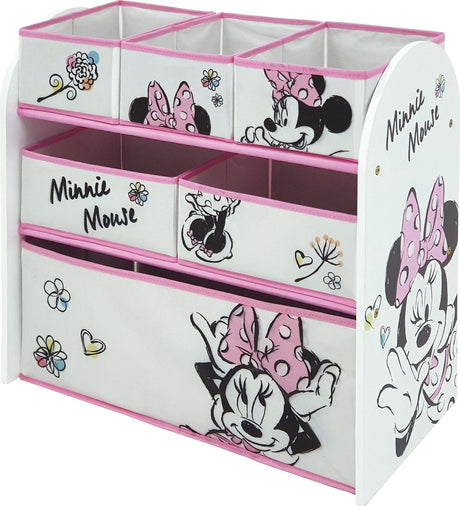 Arditex opbergrek minnie mouse 62 x 30 cm hout wit roze 7-delig