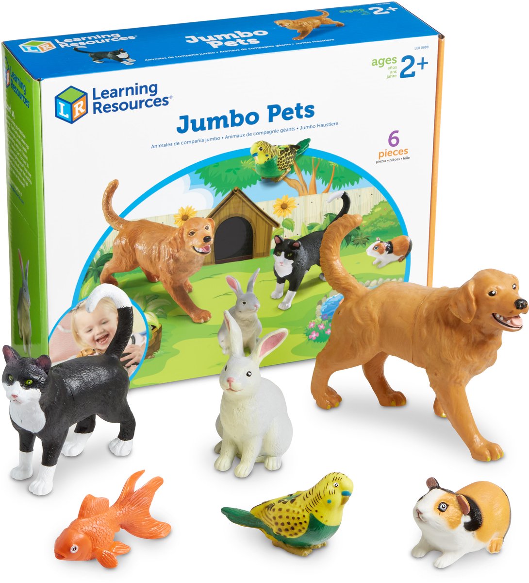 Learning resources jumbo huisdieren - speelfiguren - 2+