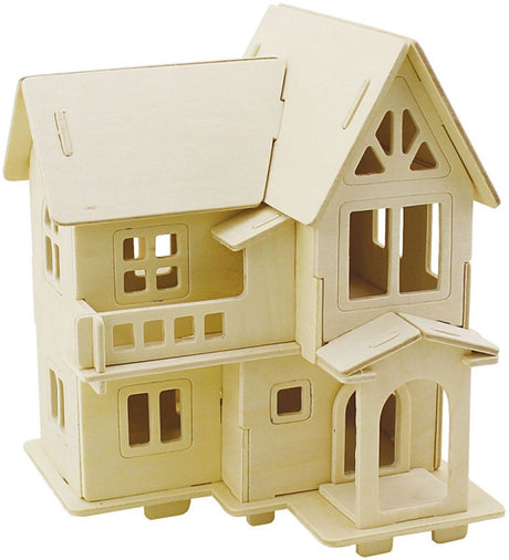 Creativ company 3d houten constructie set huis