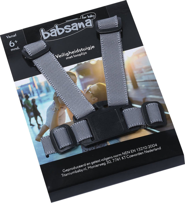 Babsana universeel grijs nylon kinderstoel tuigje tb-1163