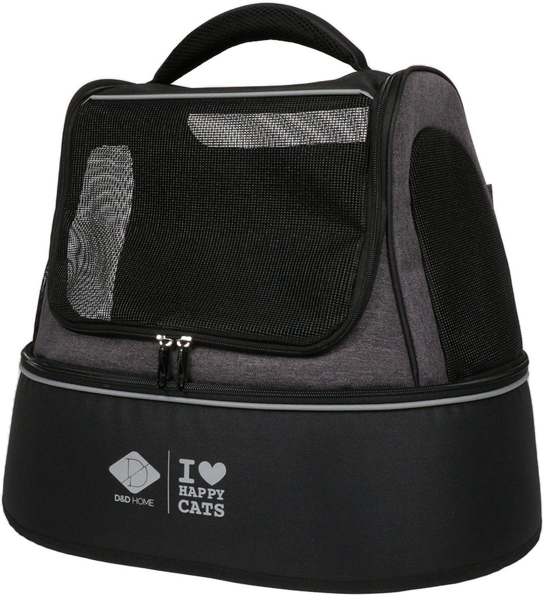 D d home - phoebe - reismand katten - kattenreismand - stof gaas - 50x35x40cm